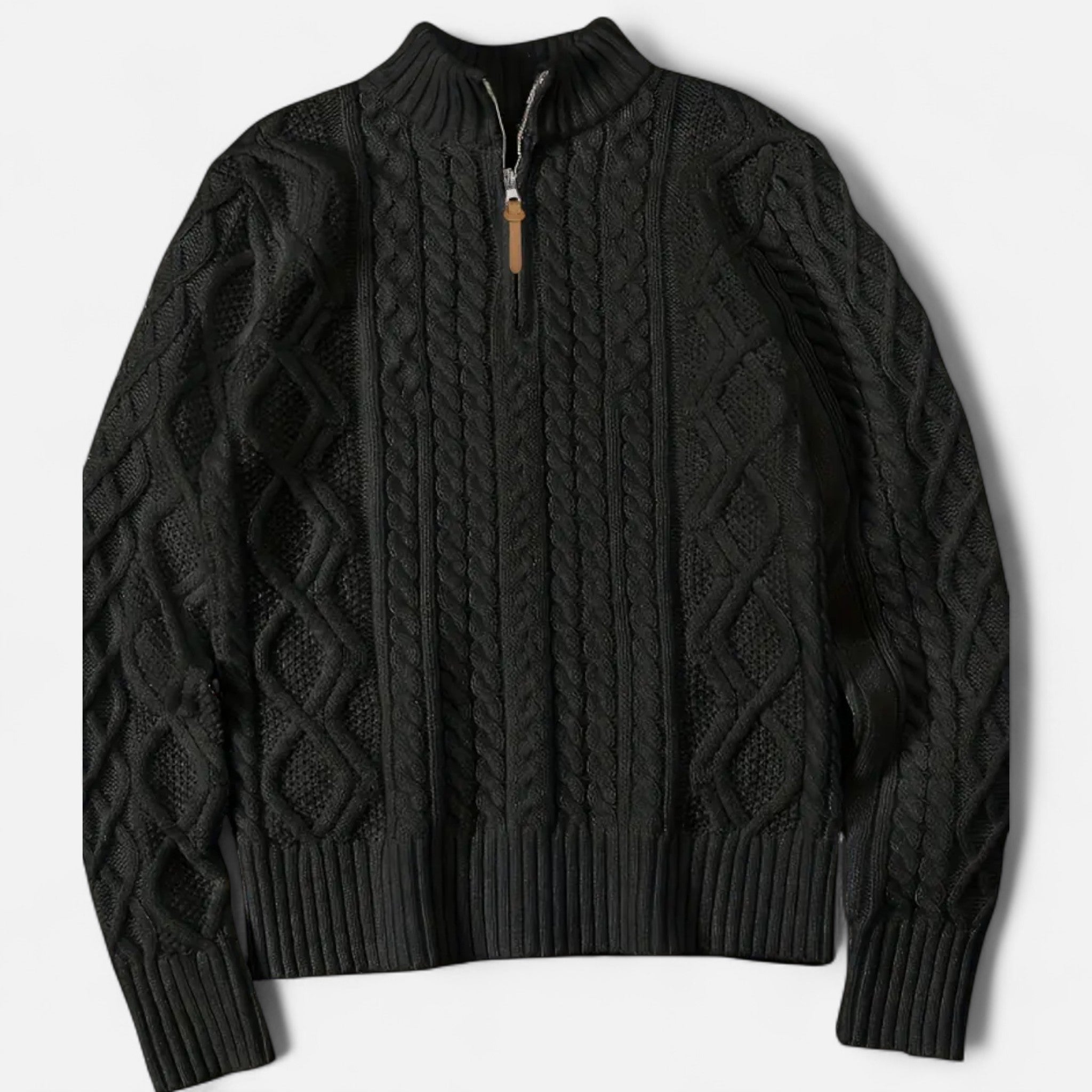 ValantoMode | Men’s Zip-Up Soft-Knit Pullover