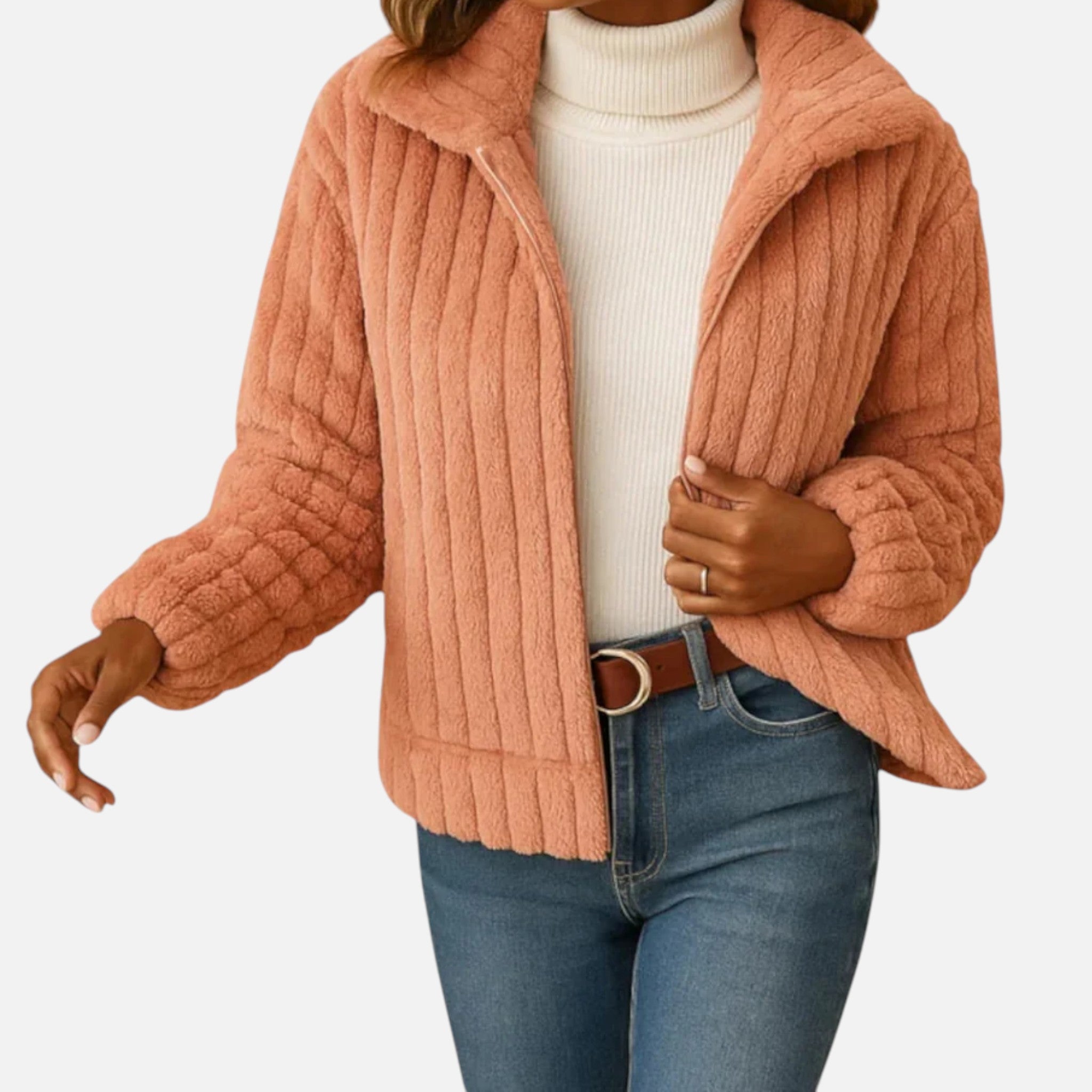 ValantoMode | Women’s Knitted Wool-Fleece Long Vest