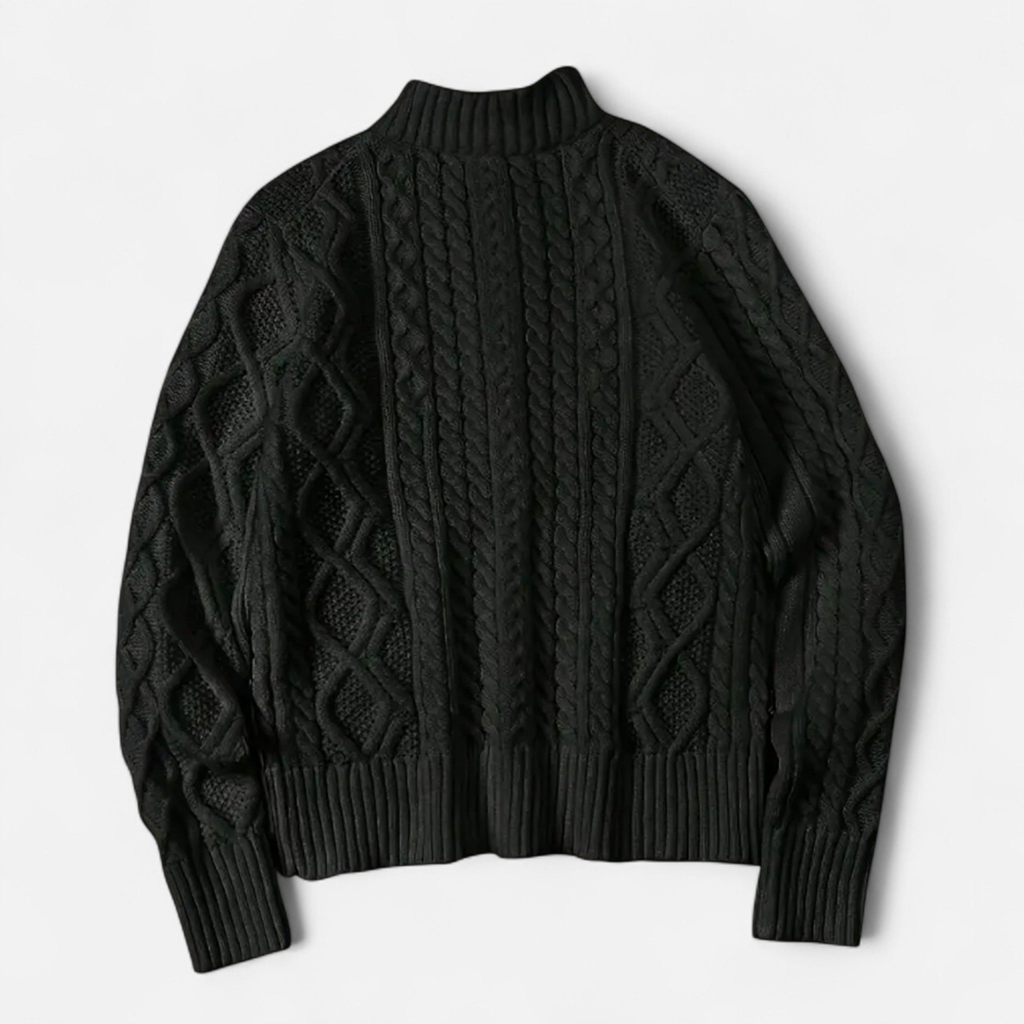 ValantoMode | Men’s Zip-Up Soft-Knit Pullover