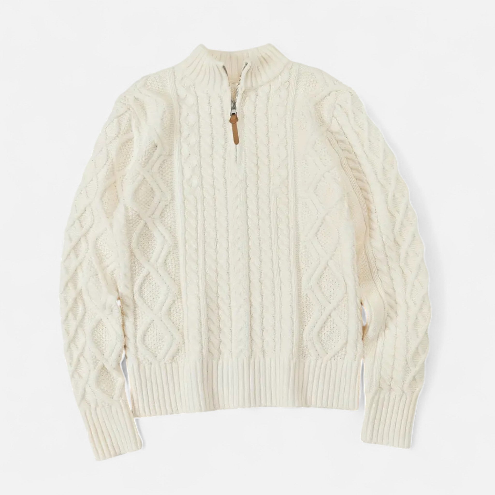 ValantoMode | Men’s Zip-Up Soft-Knit Pullover