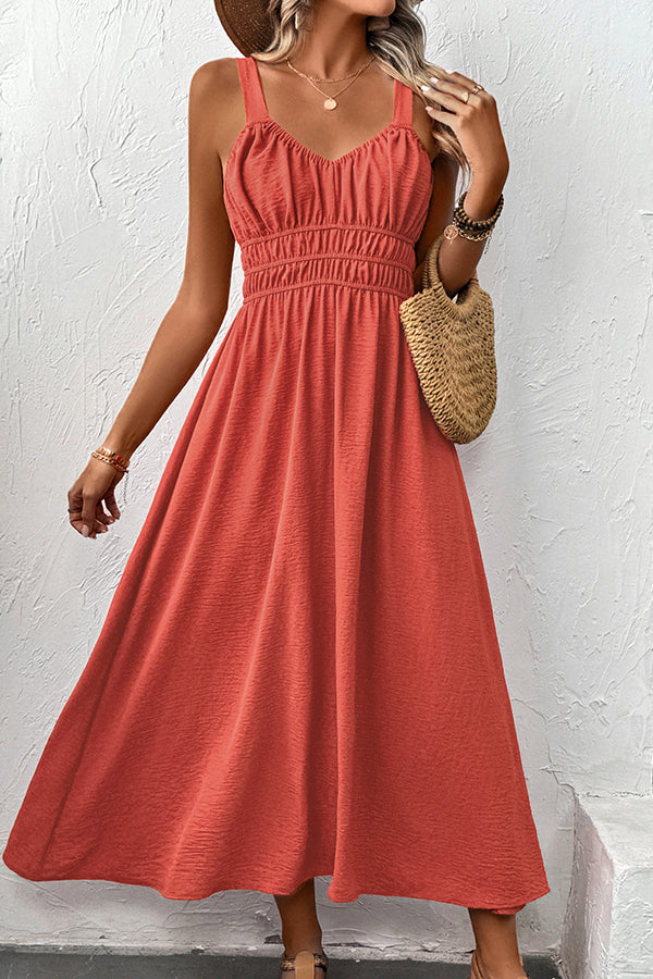 Valantomode | Chic V Neck Sleeveless Solid Dress for Effortless Style