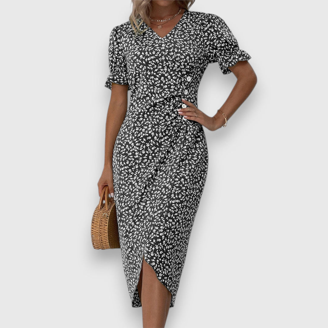 Valantomode | Stylish Floral Dress Perfect for Summer Parties