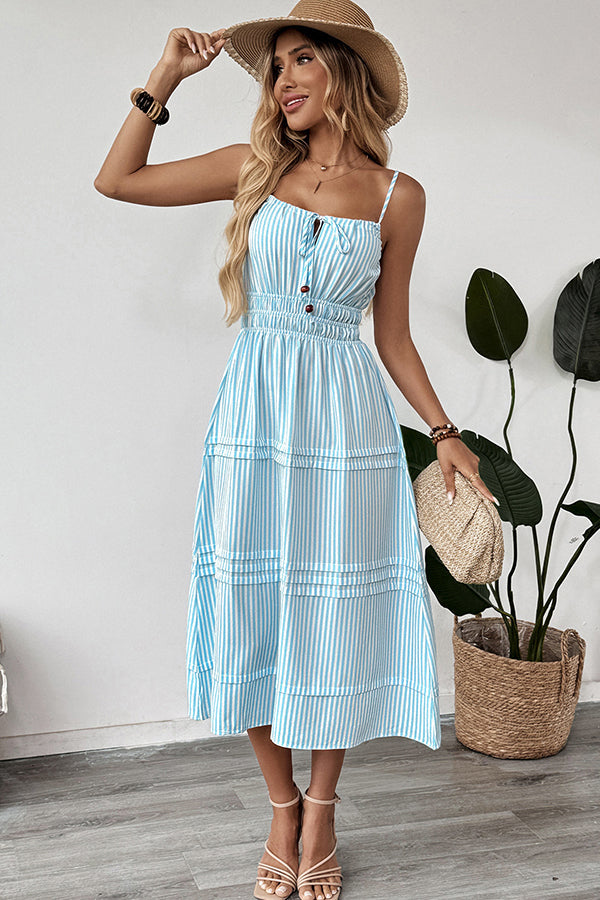 Valantomode | Adorable Stripe Casual Dress for Effortless Style