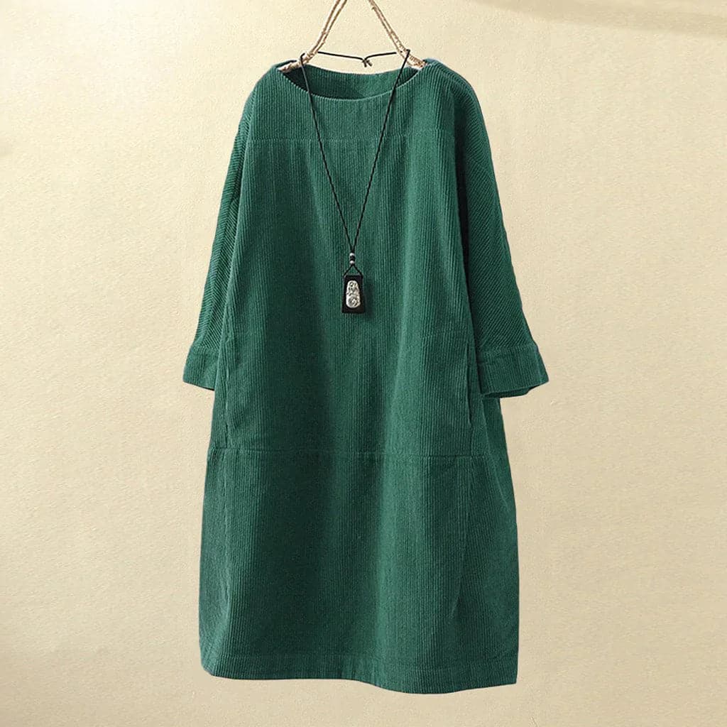 Valantomode | Cozy Women's Corduroy Dress for Effortless Style
