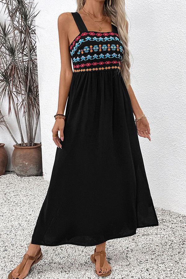Valantomode | Bohemian Chic Sleeveless Maxi Dress for Effortless Style