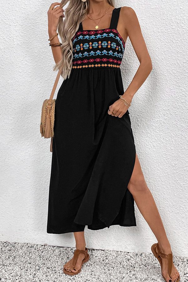 Valantomode | Bohemian Chic Sleeveless Maxi Dress for Effortless Style