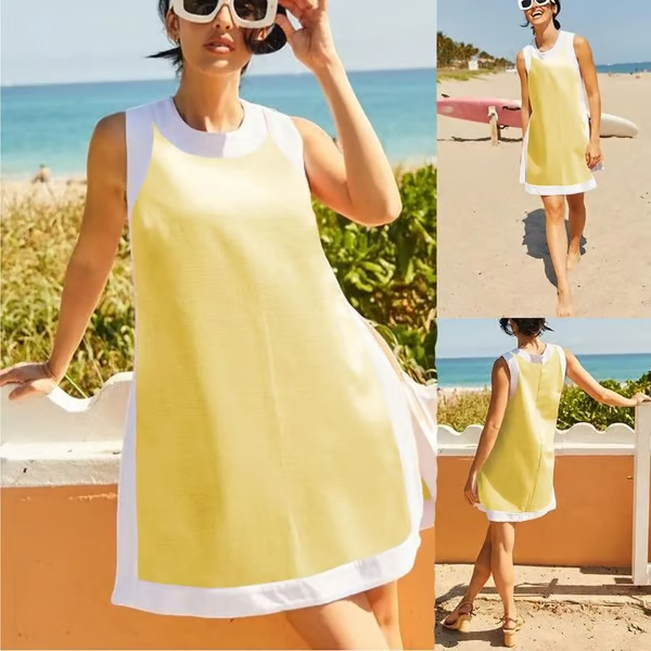 Valantomode | Dress Featuring Relaxed Fit Breeze Design