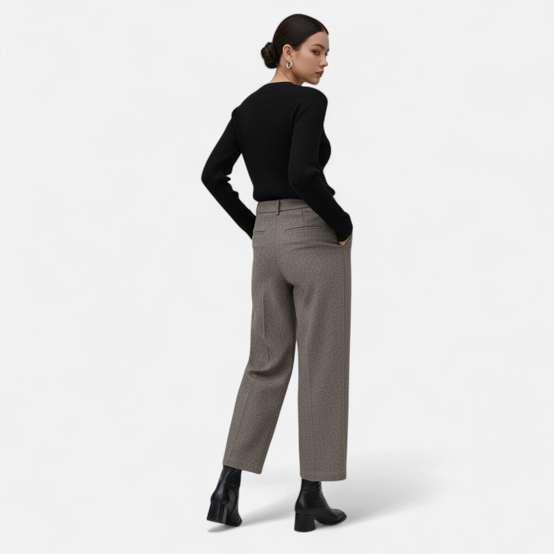 Valantomode | Women’s High-Waist Straight Wide-Leg Trousers