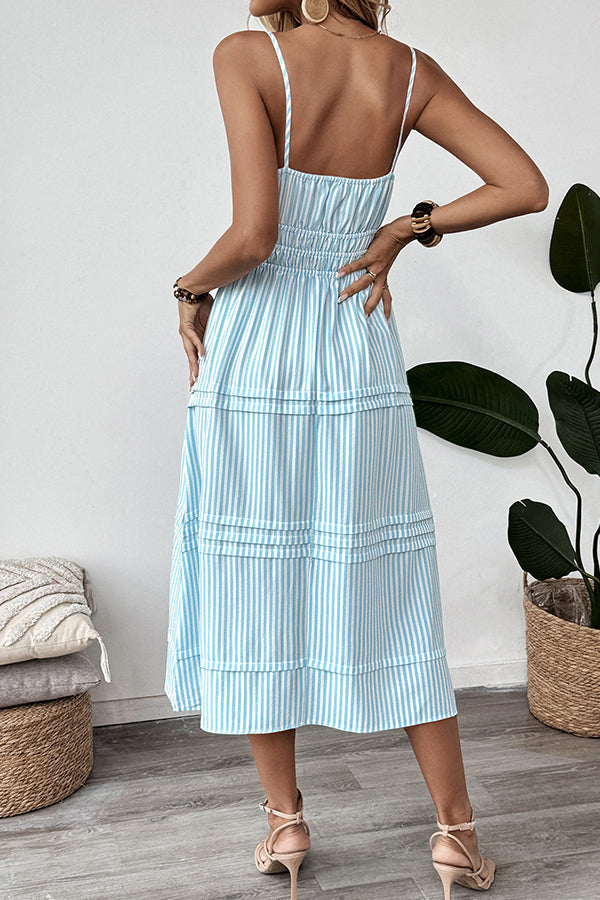 Valantomode | Adorable Stripe Casual Dress for Effortless Style