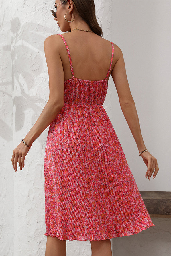 Valantomode | Chic Floral Sleeveless Casual Dress for Effortless Style