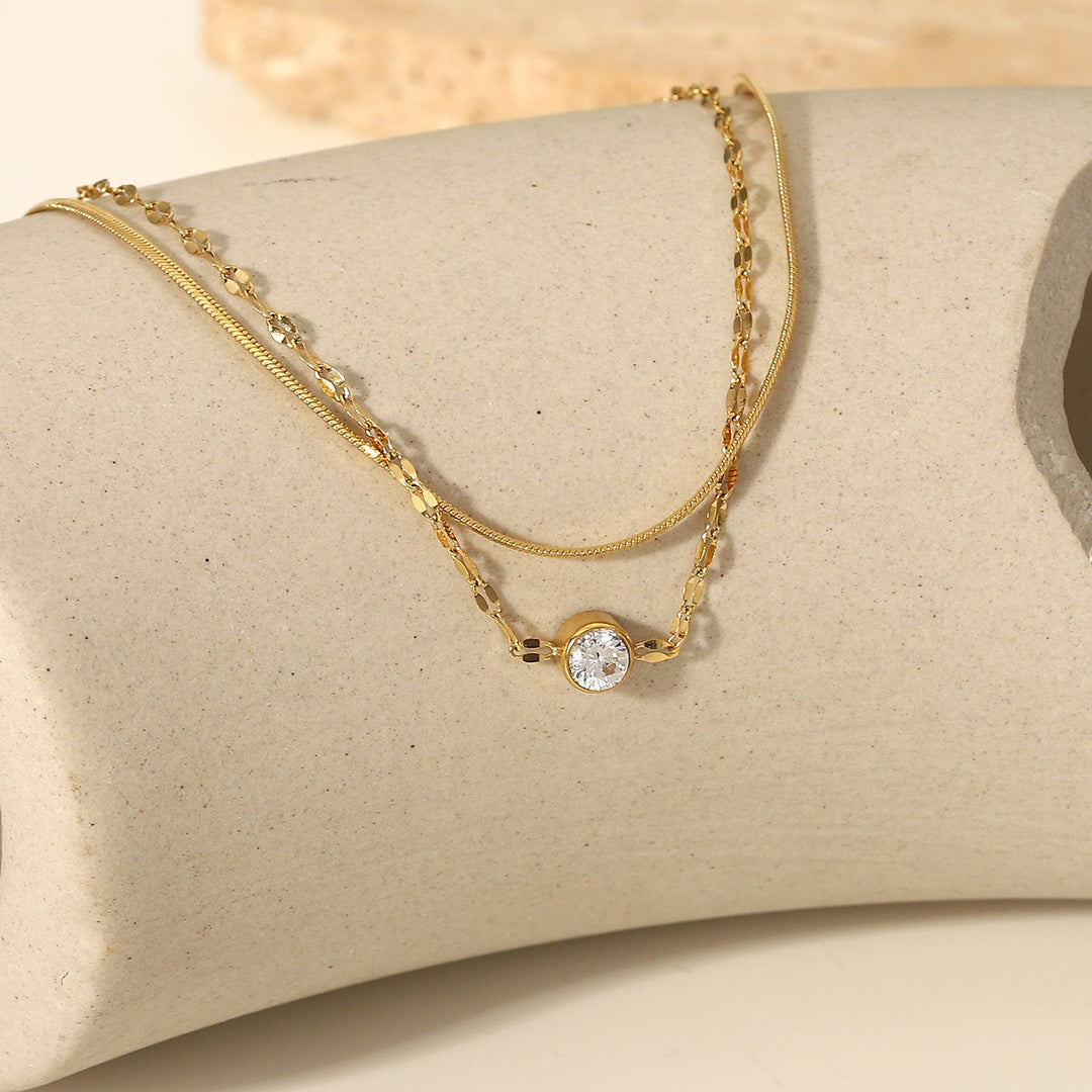 Valantomode | Gold Plated Dual Layer Bracelet for Women – Ladies Jewelry