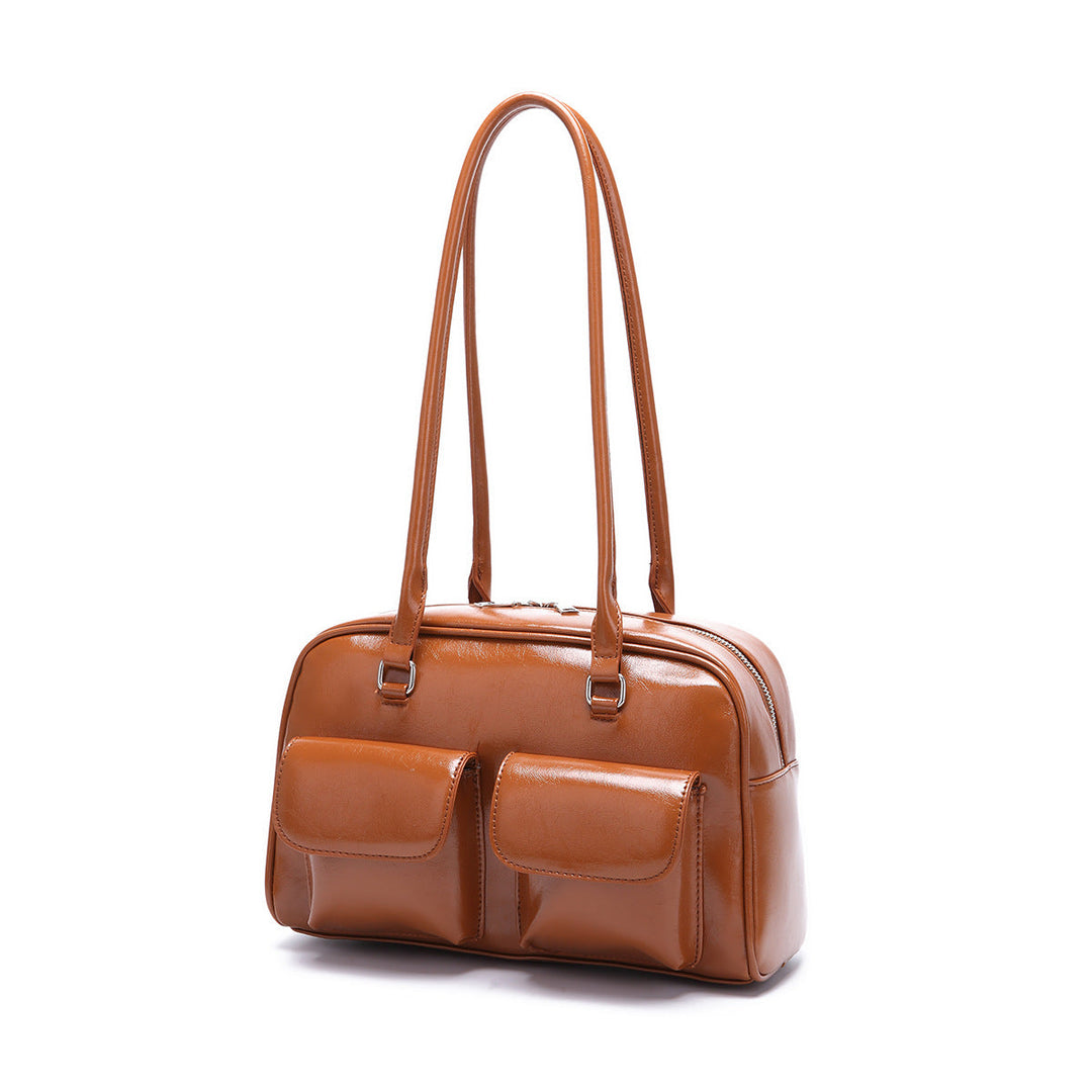 Valantomode | Linear Archival Baguette – Premium Vegan Leather Vintage-Style Shoulder Bag