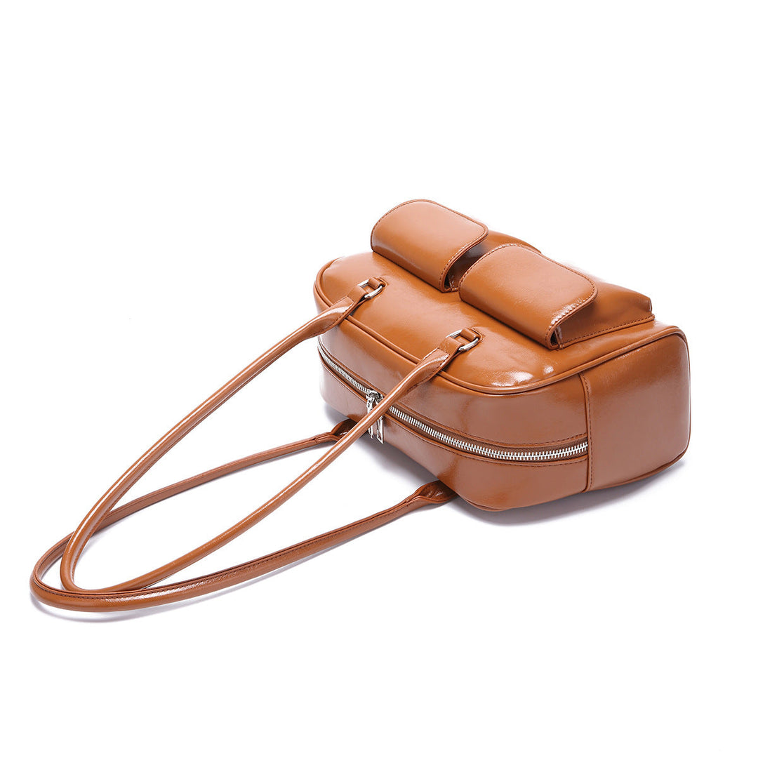 Valantomode | Linear Archival Baguette – Premium Vegan Leather Vintage-Style Shoulder Bag
