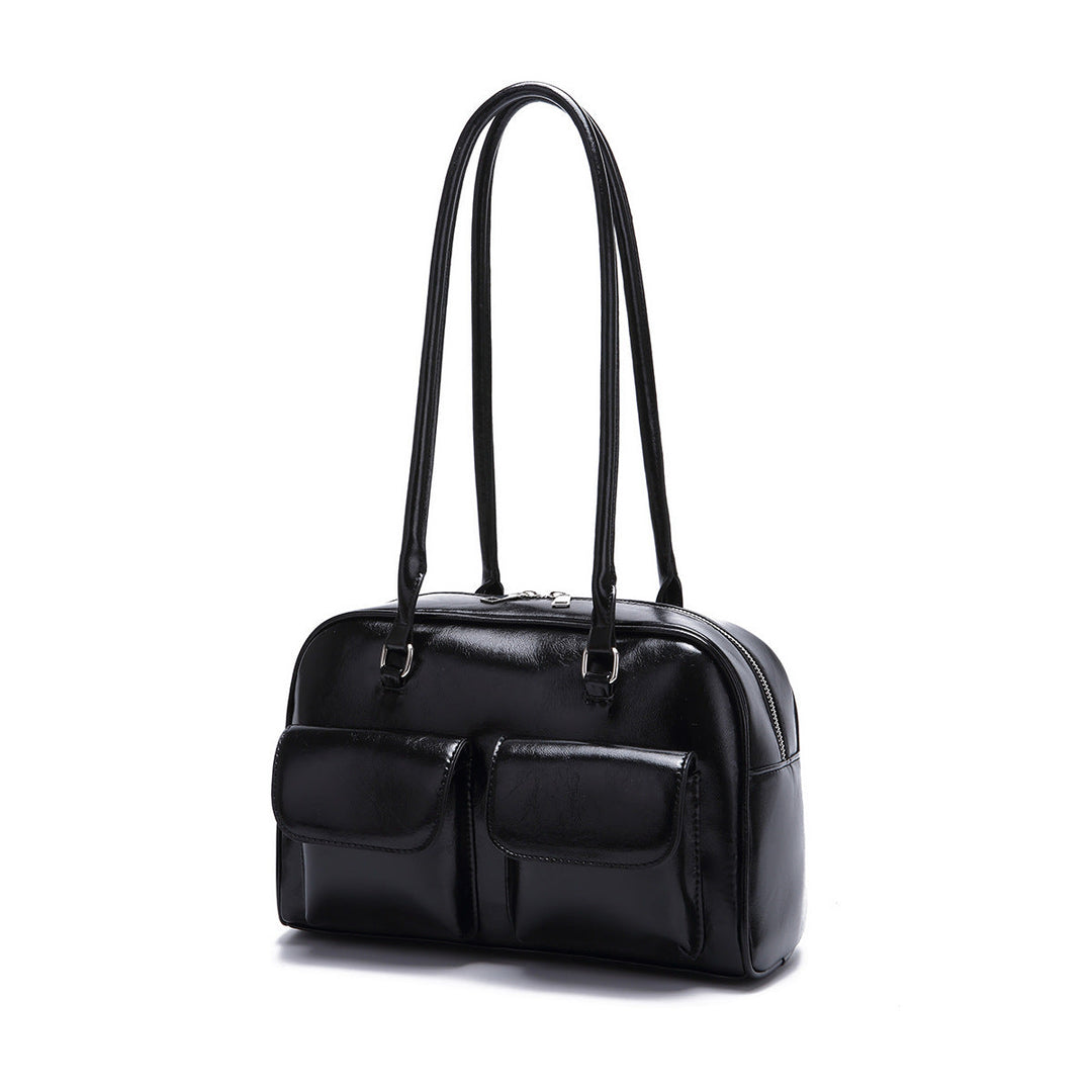 Valantomode | Linear Archival Baguette – Premium Vegan Leather Vintage-Style Shoulder Bag