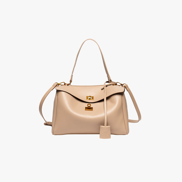 Valantomode | Apex Commuter Garrison – Premium Vegan Leather Structured Tote with Gold-Tone Turn-Lock