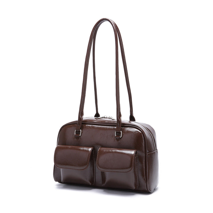 Valantomode | Linear Archival Baguette – Premium Vegan Leather Vintage-Style Shoulder Bag