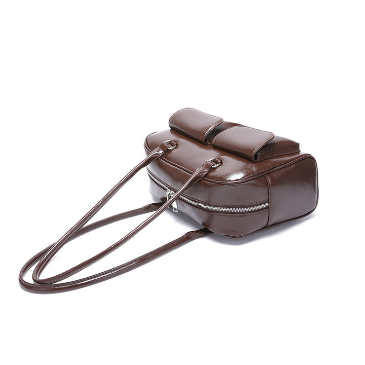 Valantomode | Linear Archival Baguette – Premium Vegan Leather Vintage-Style Shoulder Bag