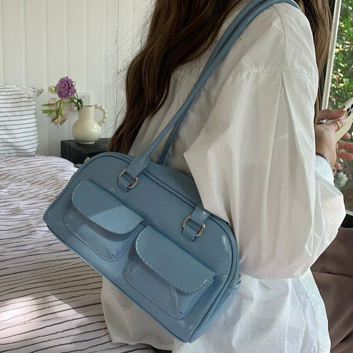 Valantomode | Linear Archival Baguette – Premium Vegan Leather Vintage-Style Shoulder Bag