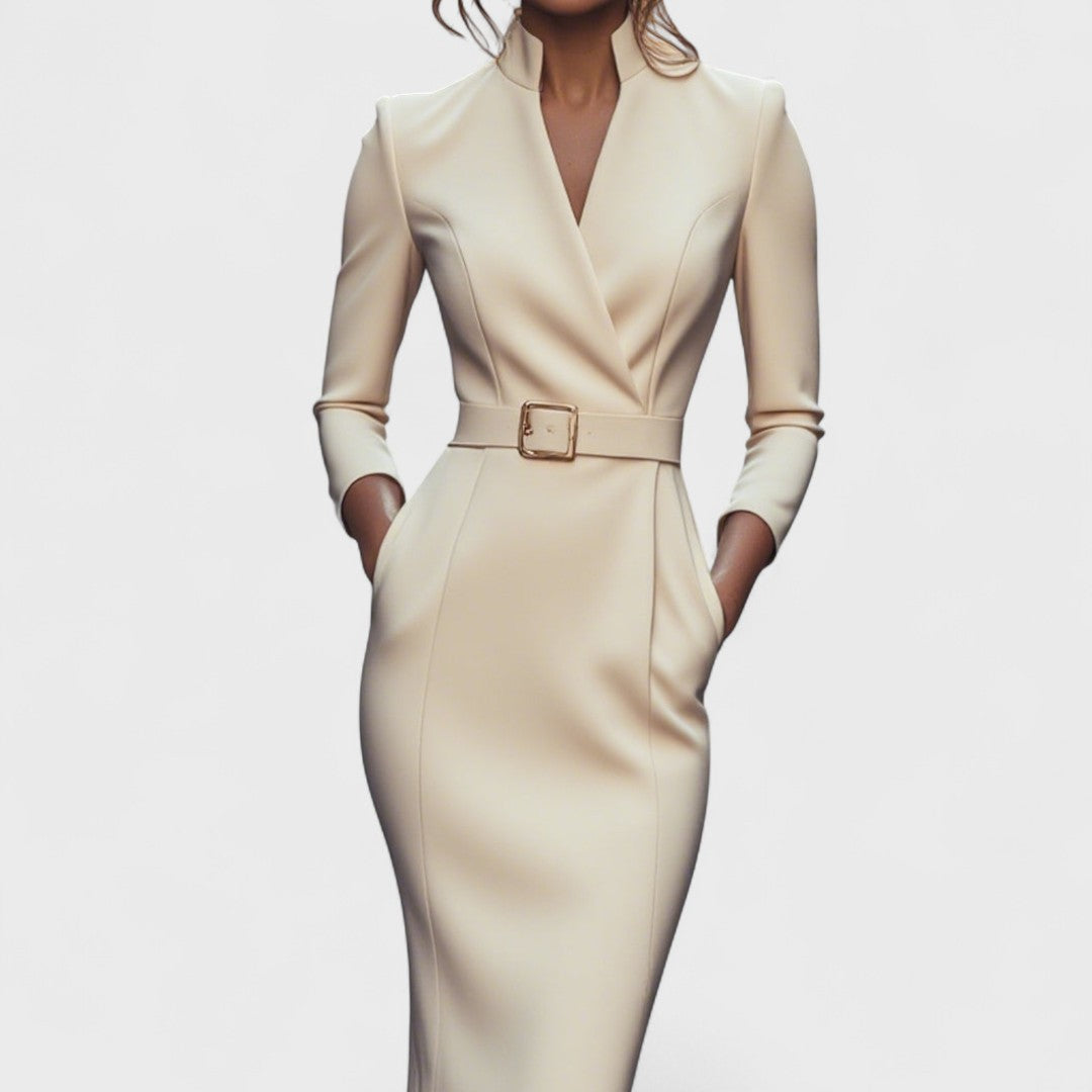 Valantomode | Chic Belted Dress for Effortless Daytime Elegance
