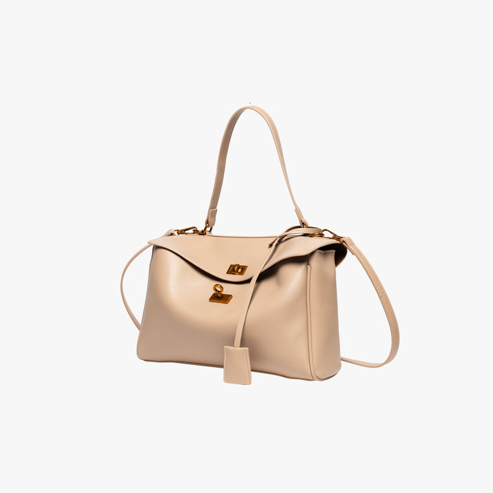 Valantomode | Apex Commuter Garrison – Premium Vegan Leather Structured Tote with Gold-Tone Turn-Lock