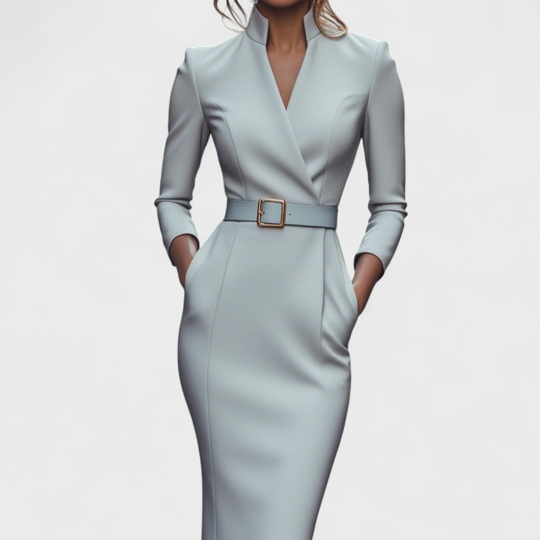 Valantomode | Chic Belted Dress for Effortless Daytime Elegance