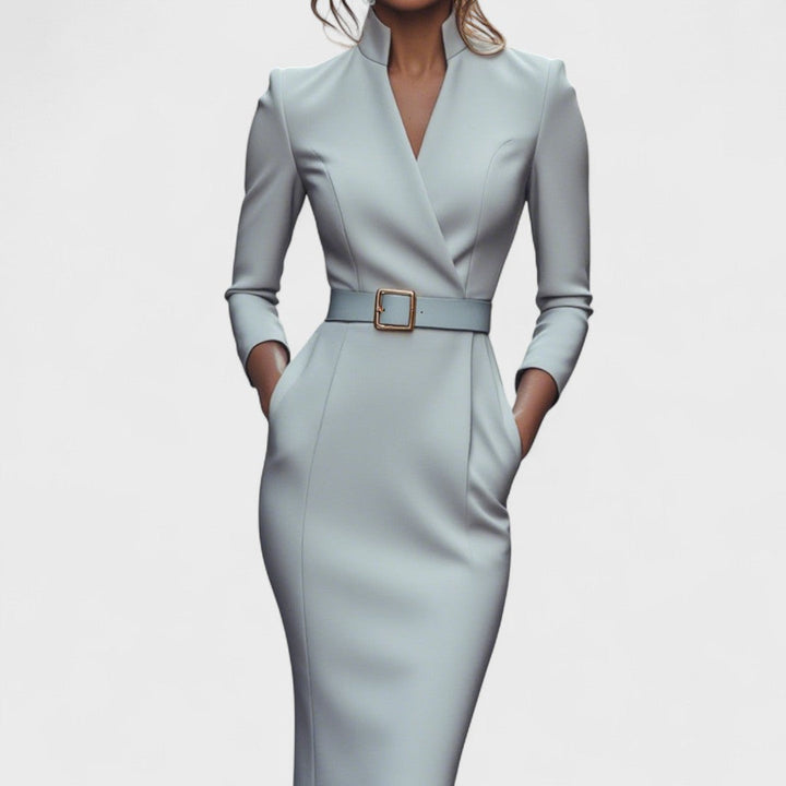 Valantomode | Chic Belted Dress for Effortless Daytime Elegance