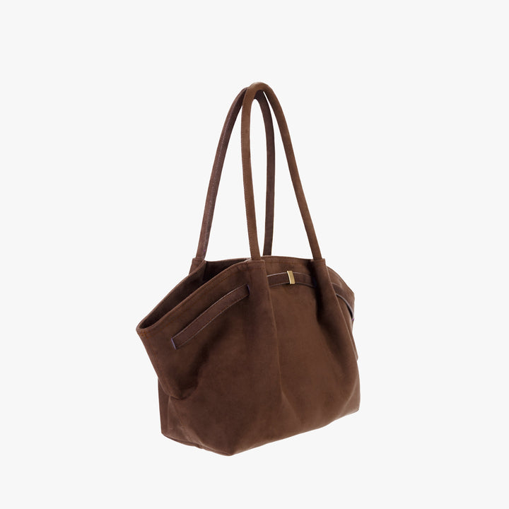 Valantomode | Velvet Horizon Garrison – 46cm Premium Vegan Suede Oversized Business Tote