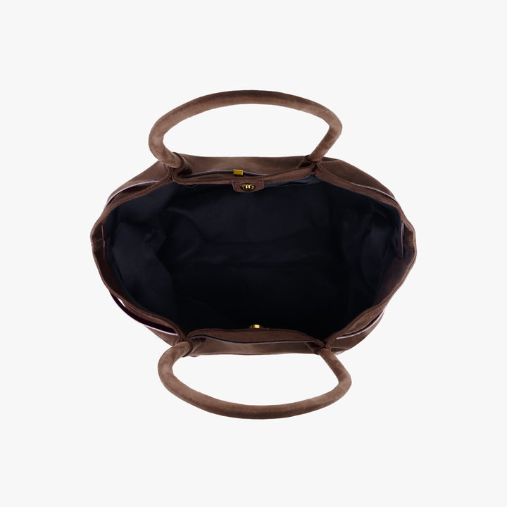 Valantomode | Velvet Horizon Garrison – 46cm Premium Vegan Suede Oversized Business Tote