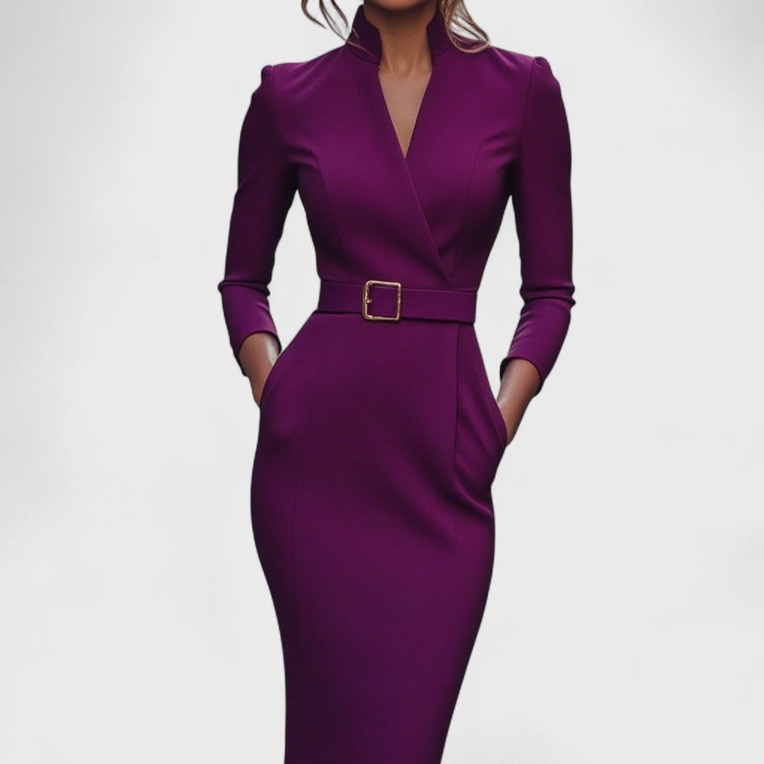Valantomode | Chic Belted Dress for Effortless Daytime Elegance
