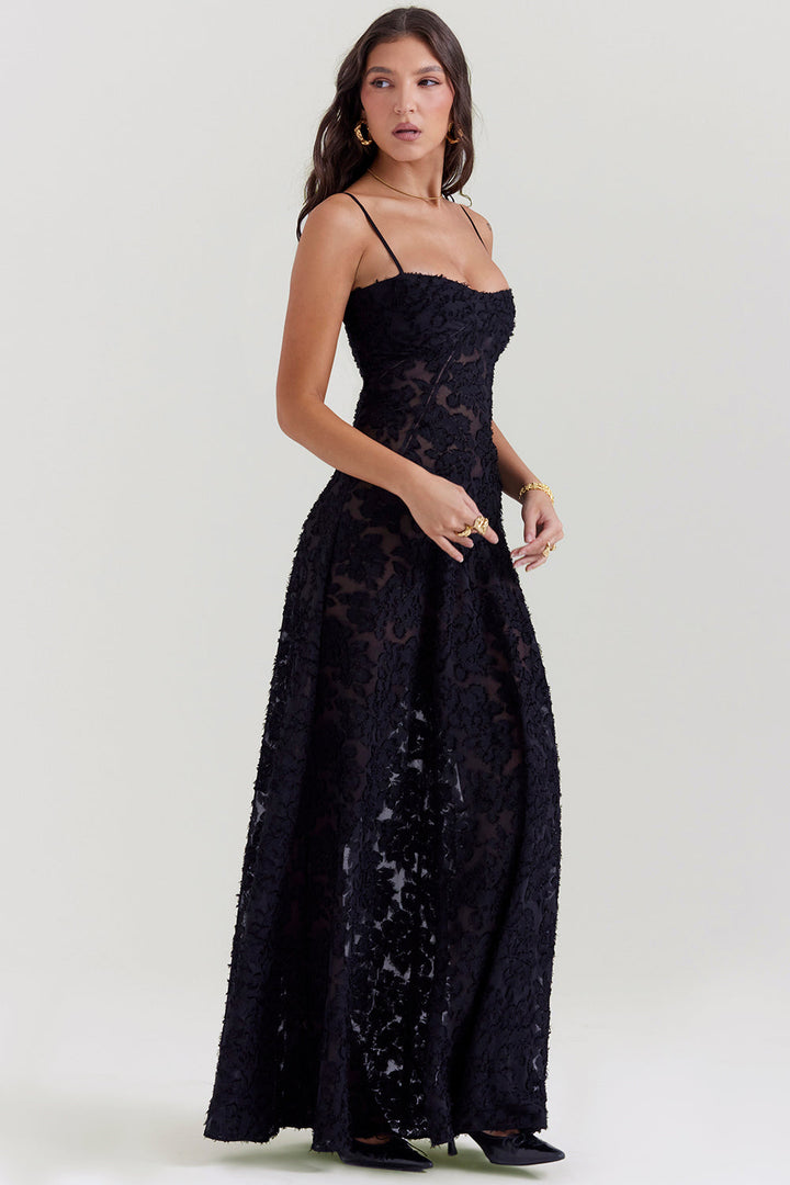 Valantomode | Elegant Embroidered Maxi Dress by Dean