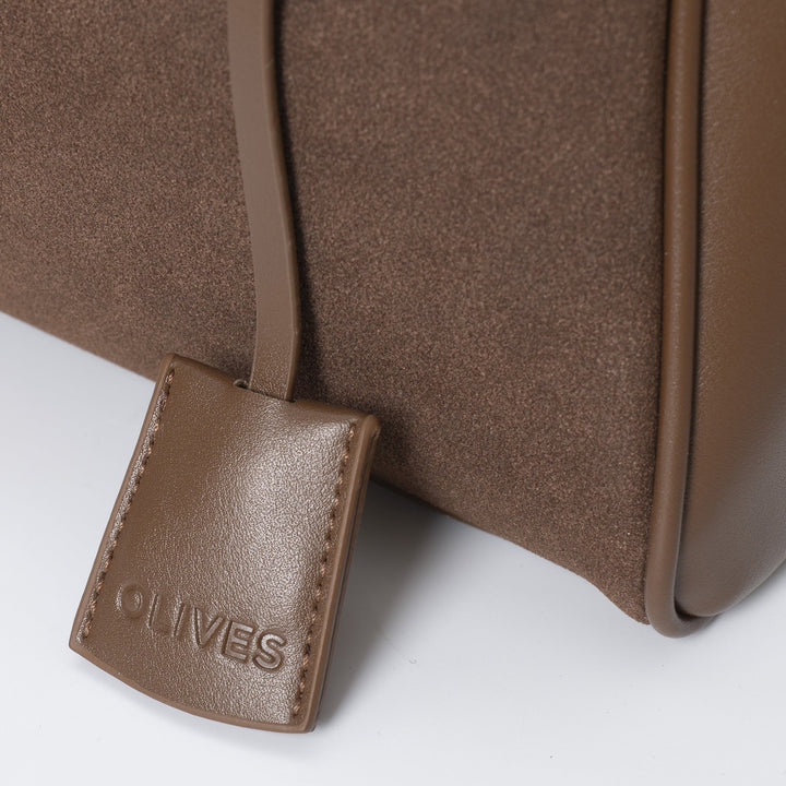 Valantomode | Velvet Vanguard Tote – Premium Faux Suede Business Bag with Turn-Lock & Vegan Leather Handles