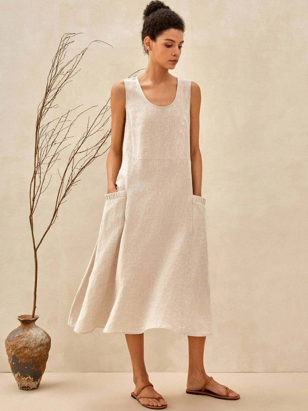 Valantomode | Dress with Pockets - Elegant Style