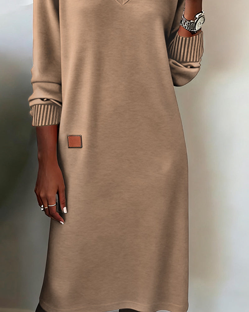 Valantomode | Cozy Knit Midi Dress for Effortless Fall Fashion