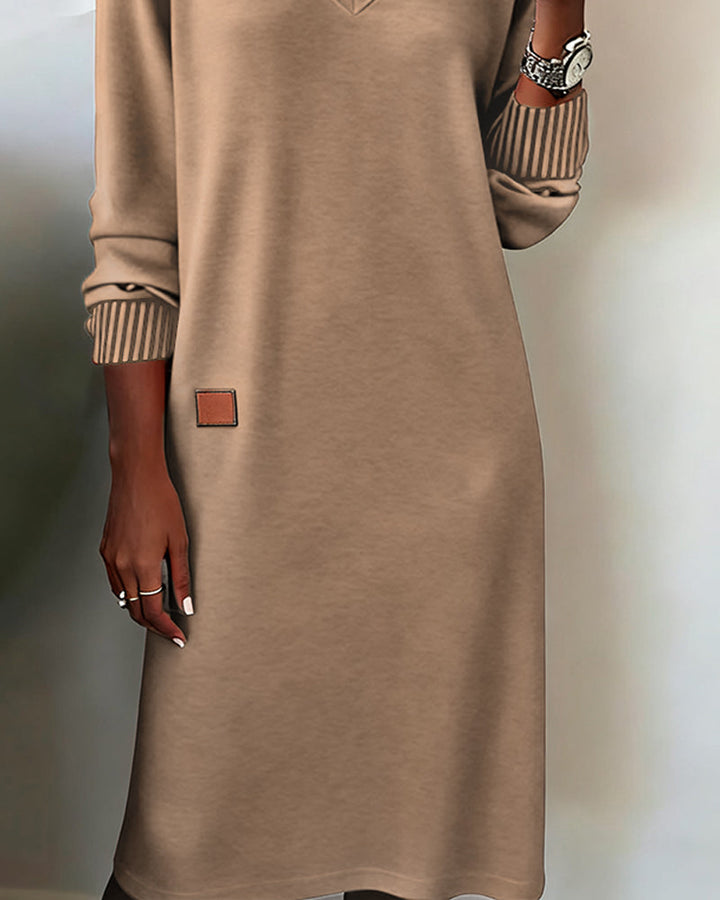 Valantomode | Cozy Knit Midi Dress for Effortless Fall Fashion