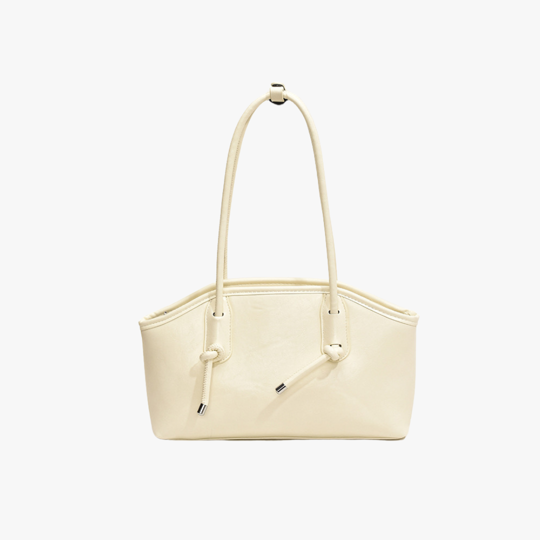 Valantomode | Aria Archival Baguette – Premium Vegan Leather Slim Shoulder Bag with Silver-Tone Accents
