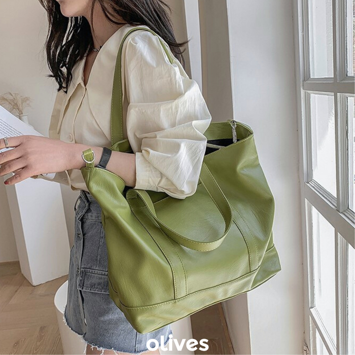 Valantomode | The ‘Aurelius’ Fluid Tote – Veridian Grace & Kinetic Command