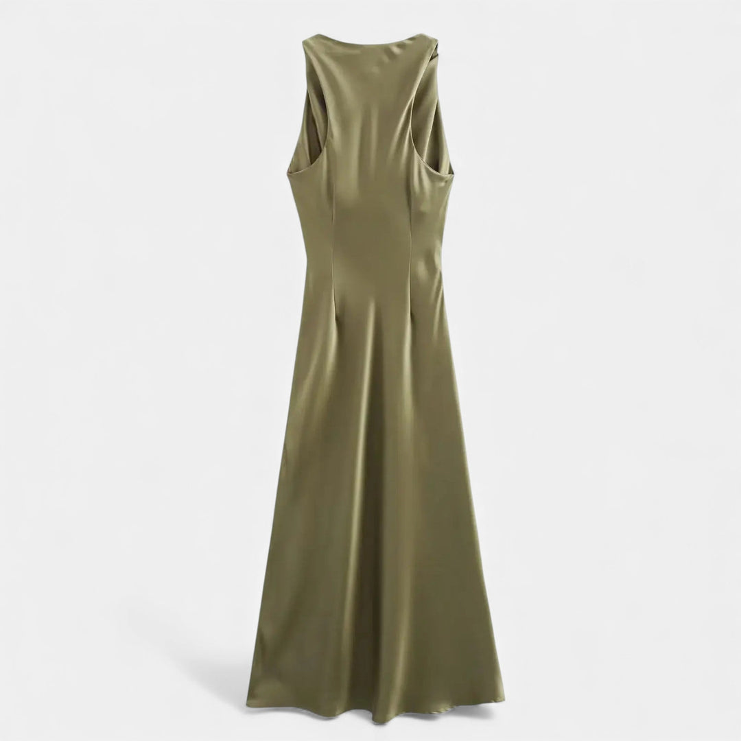 Valantomode | Women’s Satin Midi Slip Dress