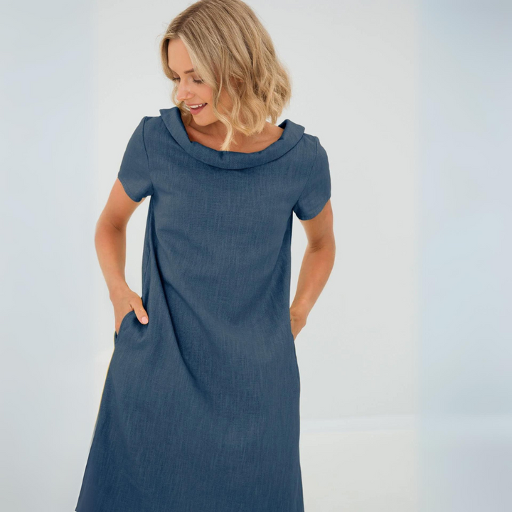 Valantomode | Stylish Linen Dress with Pockets for Everyday Wear