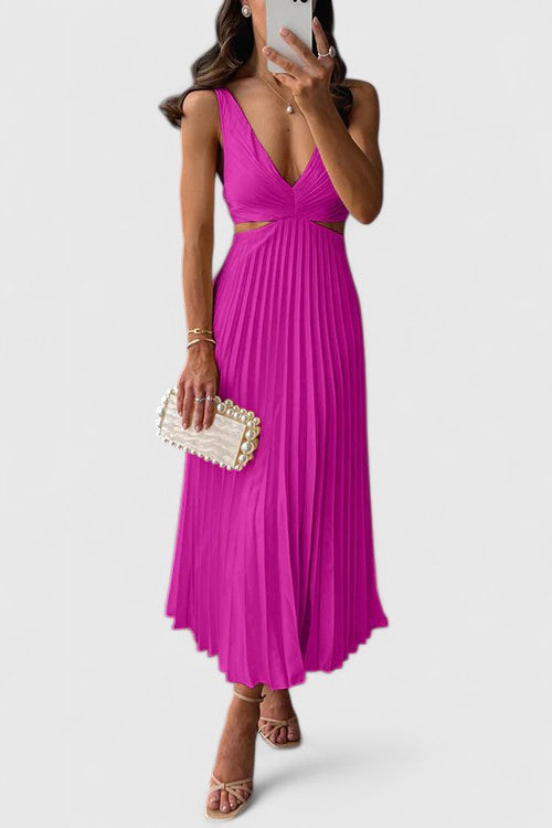 Valantomode | Sophisticated Sleeveless Dress for Chic Evening Events