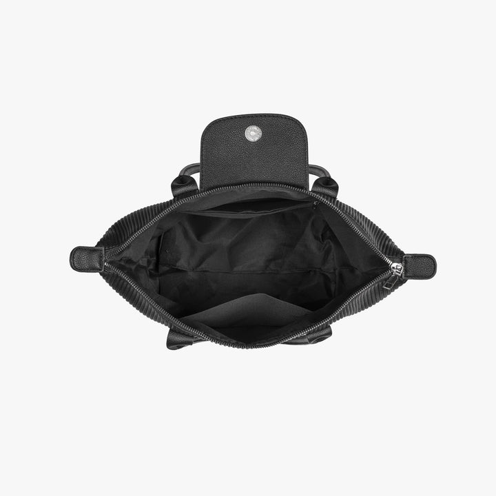 Valantomode | The Pleated Garrison – Women's Premium Architectural Top-Handle Tote