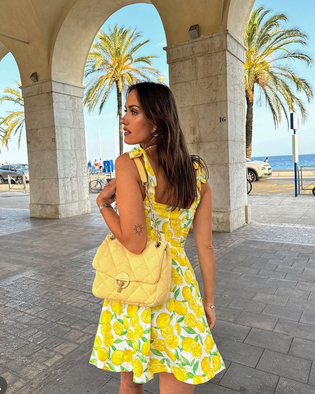 Valantomode | Stunning Lime Print Summer Dress for Your Wardrobe