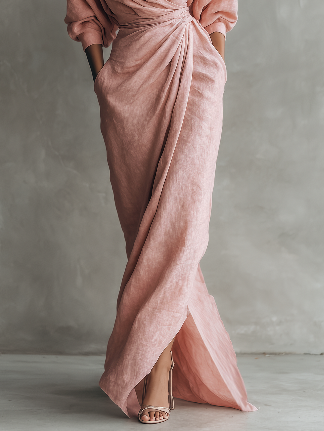 Valantomode | Sophisticated V-Neck Maxi Dress for Any Formal Event