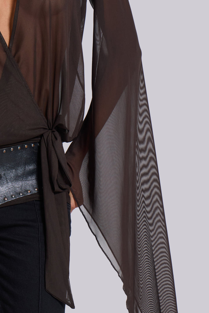 Valantomode | Brown Plunge Mini Dress for Trendy Night Out