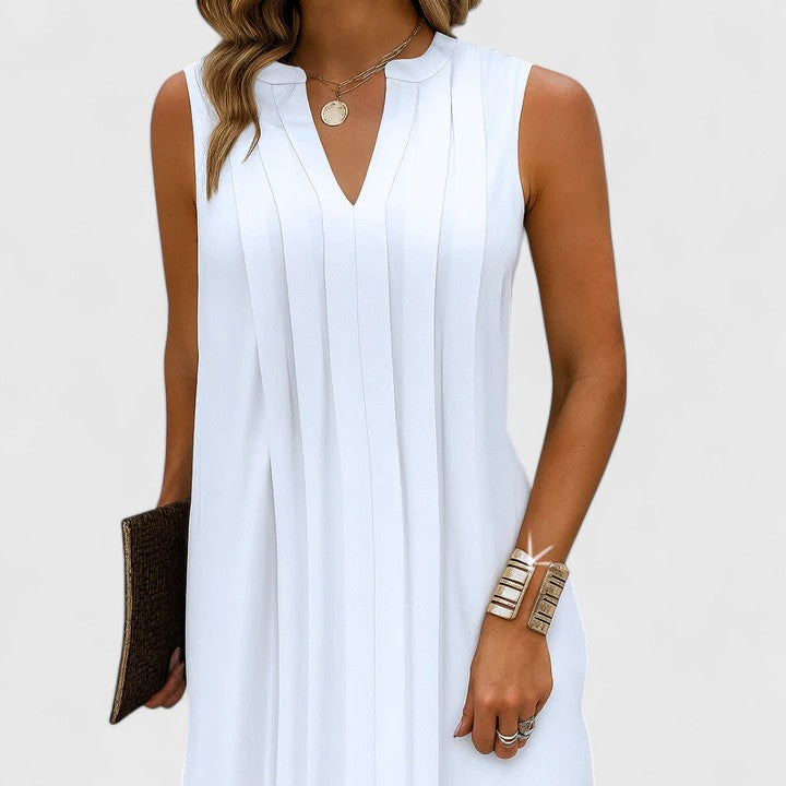 Valantomode | Flattering V-Neck Dress for Effortless Elegance