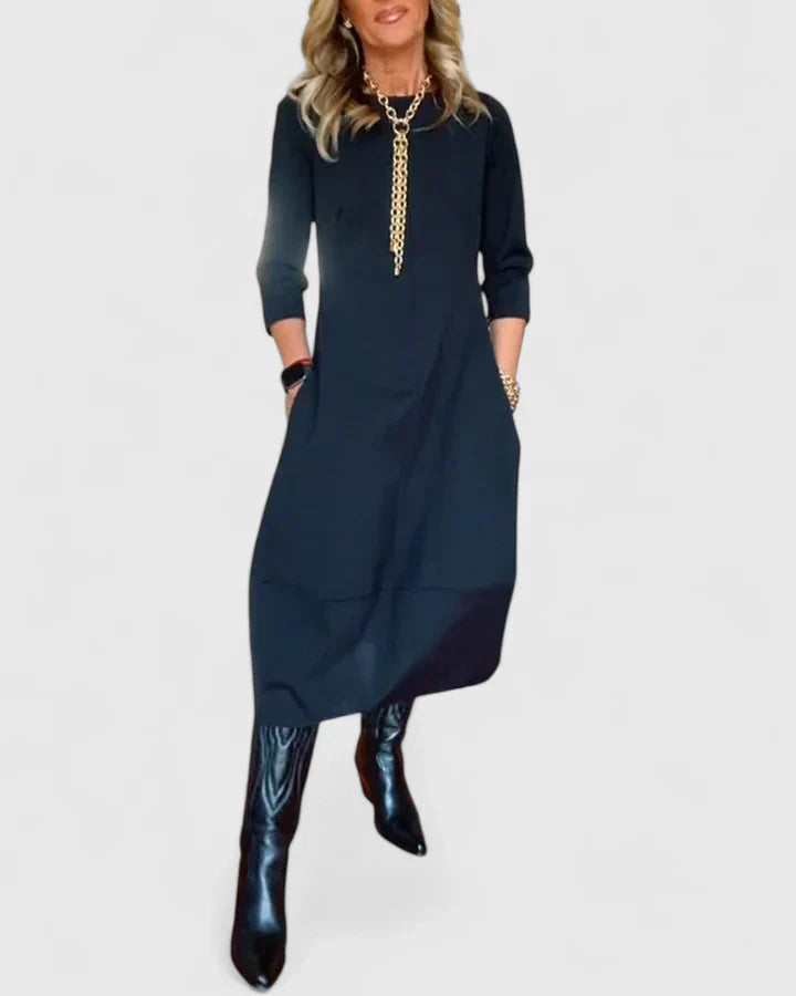 Valantomode | Stylish Midi Dress for Effortless Chic Daytime Looks