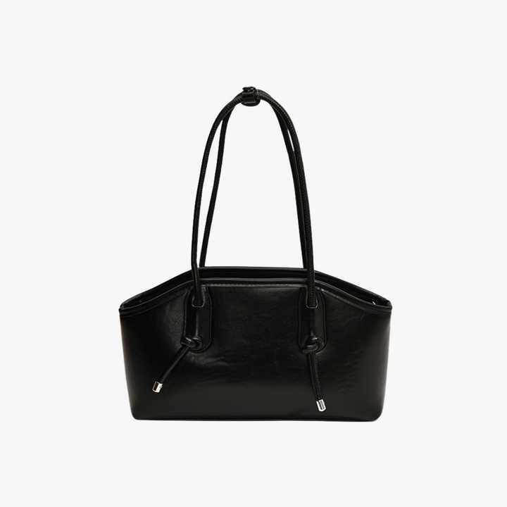 Valantomode | Aria Archival Baguette – Premium Vegan Leather Slim Shoulder Bag with Silver-Tone Accents
