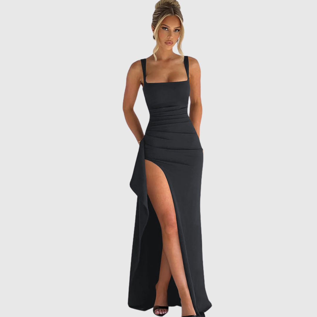 Valantomode | Stunning Open Back Maxi Dress for Formal Events
