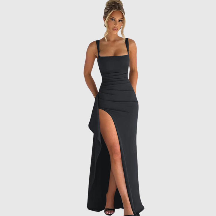 Valantomode | Stunning Open Back Maxi Dress for Formal Events