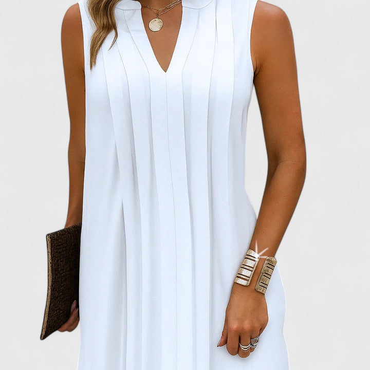 Valantomode | Flattering V-Neck Dress for Effortless Elegance