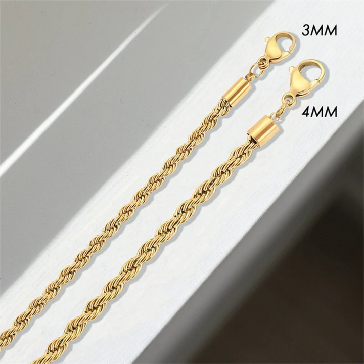 Valantomode | Plated Silvia Rope Bracelet with Helical Torsion Architecture